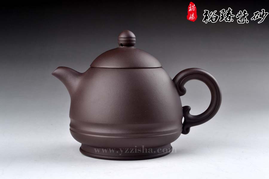 朱新南紫泥玉笠紫砂壶正面