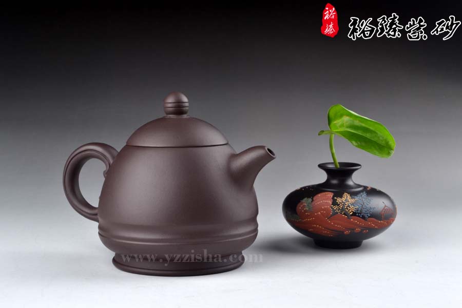 朱新南紫泥玉笠紫砂壶生活照