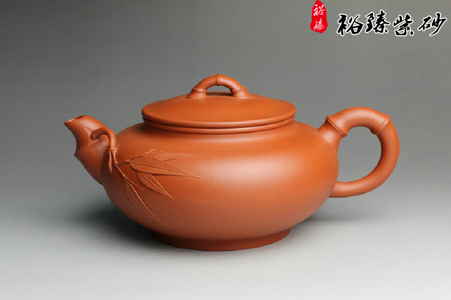 韩小虎扁竹古紫砂壶