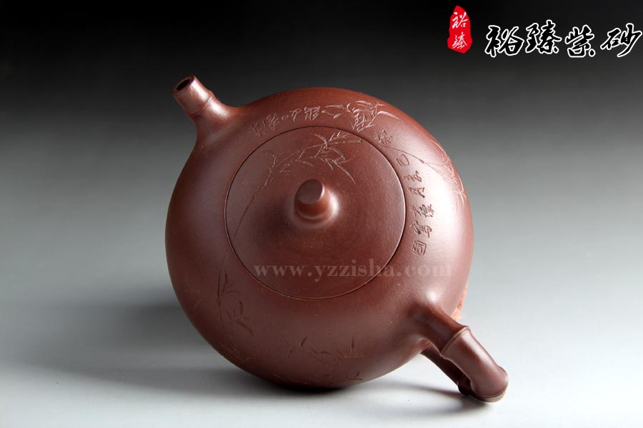 尹怀紫泥竹顶壶壶盖图