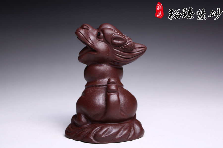 紫砂杂件 十二生肖紫泥龙图二