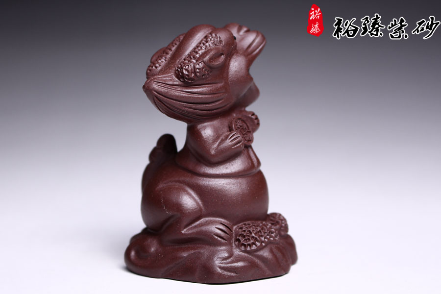 紫砂杂件 十二生肖紫泥龙图三