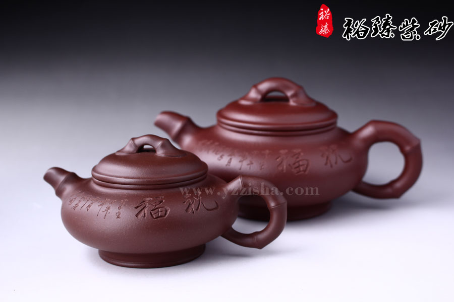 陈顺根底槽清大小祝福壶（一对）