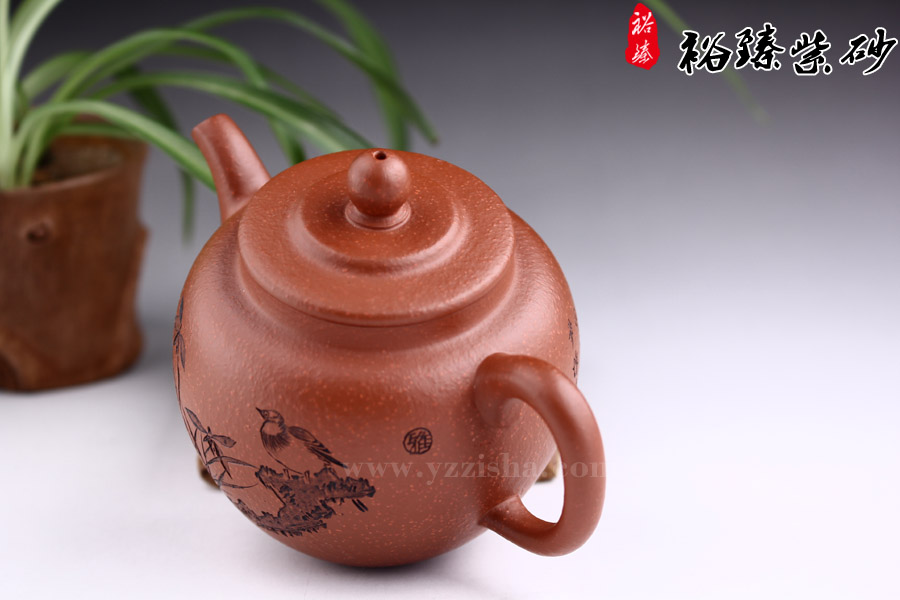尹怀原矿朱泥高逸壶三点一线图