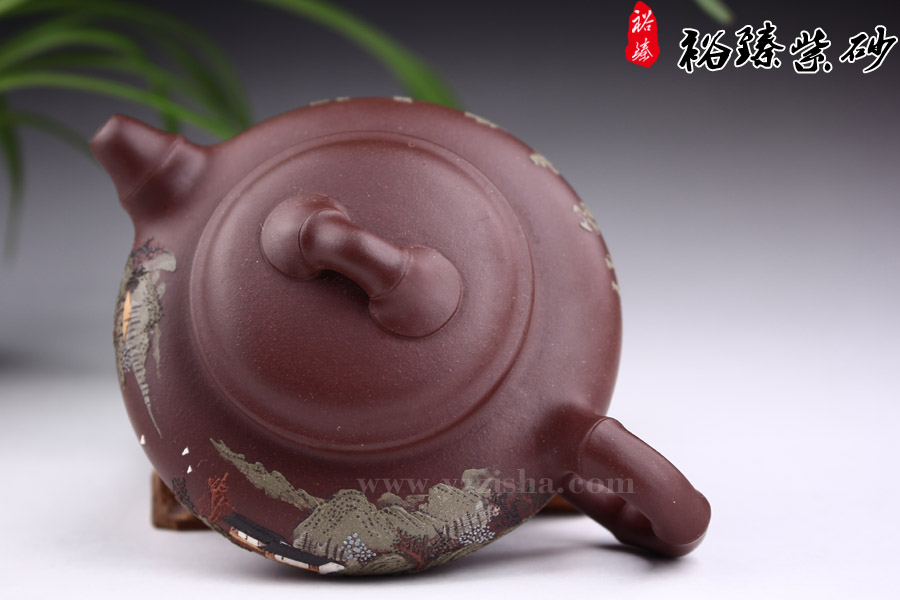 陈顺根泥绘祝福壶壶盖