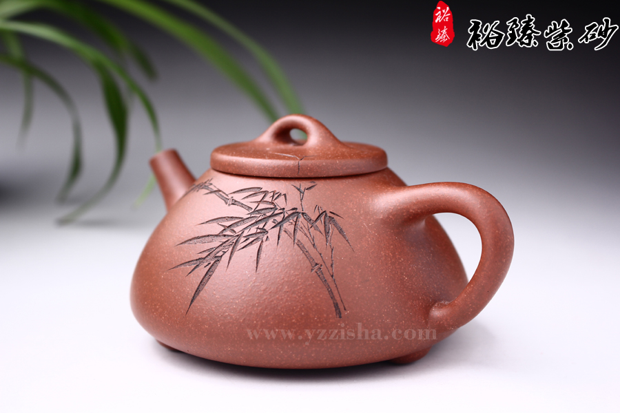 尹怀石瓢壶（竹）细部
