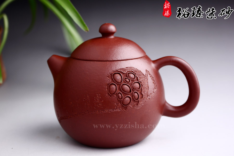史琴亚原矿大红袍龙蛋壶正面图