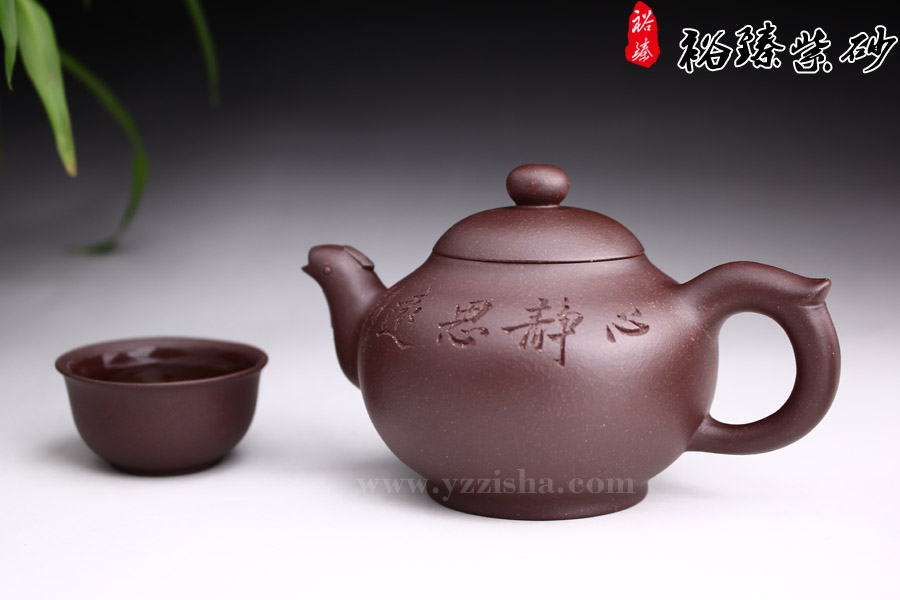 陈顺根原矿紫泥凤鸣壶图