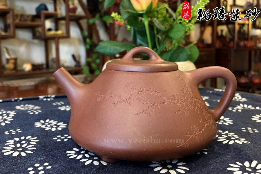 林小龙 原矿紫泥 石瓢壶 正面图