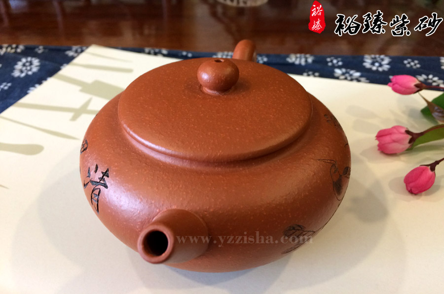 桑扁紫砂壶紫嘴
