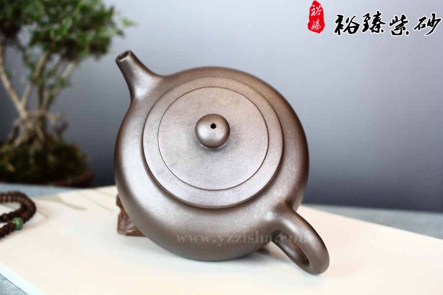 李娅窑变圆曲紫砂壶壶盖