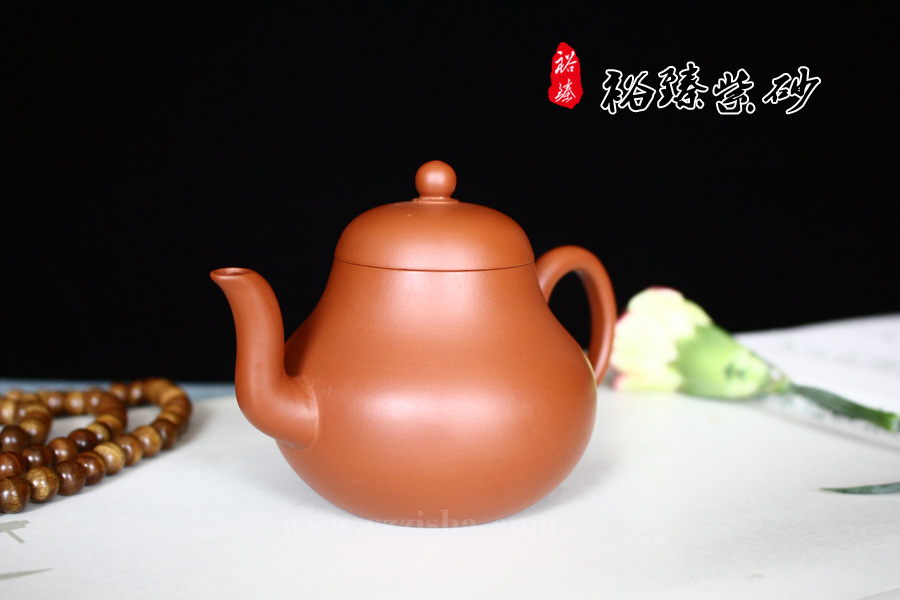 陆新君原矿朱泥仿老壶思亭壶侧面图
